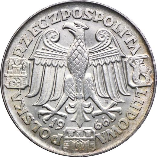 Аверс монеты - Пробные 100 злотых 1966 года MW WK "Мешко и Дубравка" Серебро - цена серебряной монеты - Польша, Народная Республика