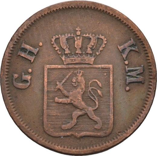 Anverso Heller 1853 - valor de la moneda  - Hesse-Darmstadt, Luis III