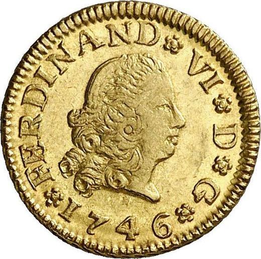 Awers monety - 1/2 escudo 1746 S PJ "Typ 1746-1759" - cena złotej monety - Hiszpania, Ferdynand VI