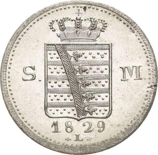 Аверс монеты - 6 крейцеров 1829 года L - цена серебряной монеты - Саксен-Мейнинген, Бернгард II