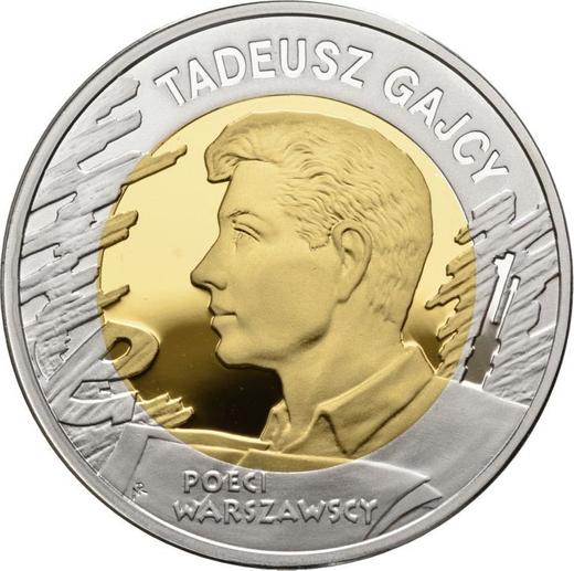 Reverso 10 eslotis 2009 MW NR "Tadeusz Gajcy" - valor de la moneda de plata - Polonia, República moderna