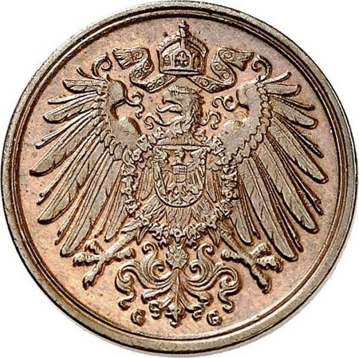 Reverso 1 Pfennig 1896 G "Tipo 1890-1916" - valor de la moneda  - Alemania, Imperio alemán