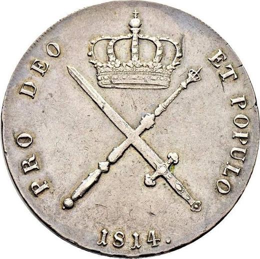 Реверс монеты - Талер 1814 года "Тип 1809-1825" - цена серебряной монеты - Бавария, Максимилиан I