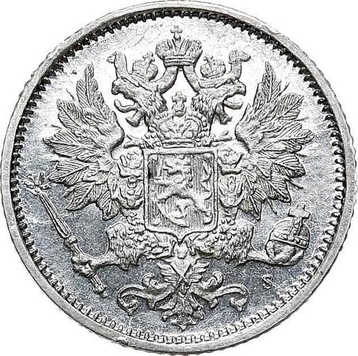 Аверс монеты - 25 пенни 1872 года S - цена серебряной монеты - Финляндия, Великое княжество