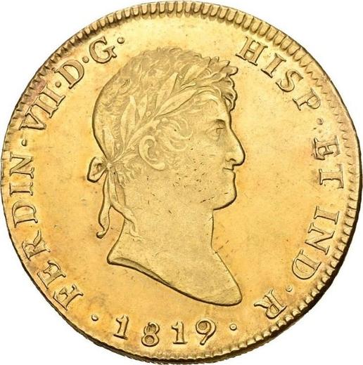 Аверс монеты - 8 эскудо 1819 года Mo JJ - цена золотой монеты - Мексика, Фердинанд VII