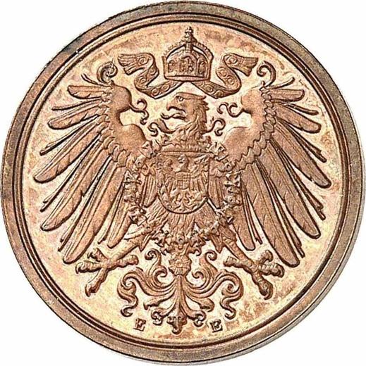 Реверс монеты - 1 пфенниг 1910 года E "Тип 1890-1916" - цена  монеты - Германия, Германская Империя