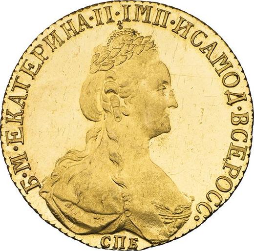 Obverse 10 Roubles 1780 СПБ Restrike - Gold Coin Value - Russia, Catherine II