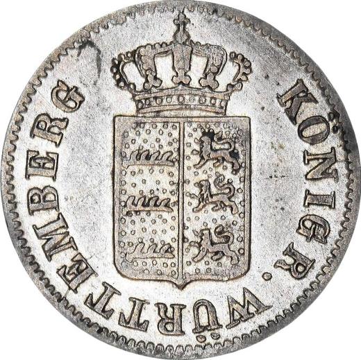 Anverso 1 Kreuzer 1841 - valor de la moneda de plata - Wurtemberg, Guillermo I