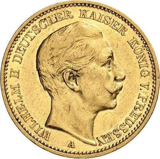 Awers monety - 20 marek 1892 A "Prusy" - cena złotej monety - Niemcy, Cesarstwo Niemieckie