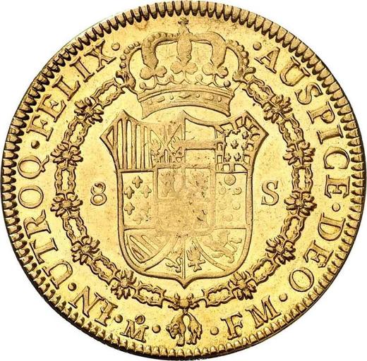 Реверс монеты - 8 эскудо 1800 года Mo FM - цена золотой монеты - Мексика, Карл IV