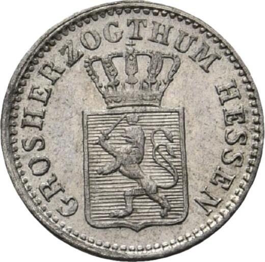 Аверс монеты - 1 крейцер 1855 года - цена серебряной монеты - Гессен-Дармштадт, Людвиг III