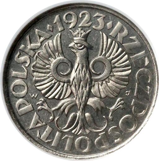 Obverse Pattern 20 Groszy 1923 WJ Nickel No Mint Mark -  Coin Value - Poland, II Republic