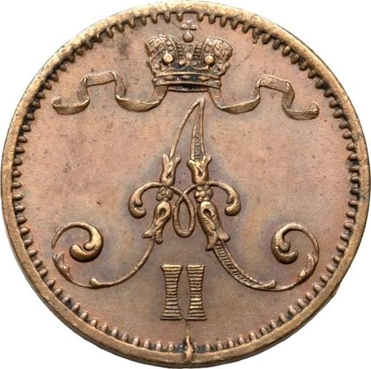 Awers monety - 1 penni 1874 - cena  monety - Finlandia, Wielkie Księstwo