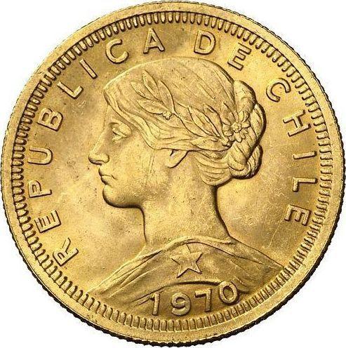 Аверс монеты - 100 песо 1970 года So - цена золотой монеты - Чили, Республика