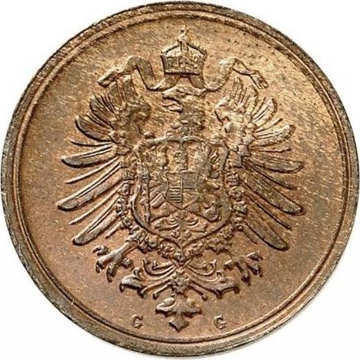 Rewers monety - 1 fenig 1887 G "Typ 1873-1889" - cena  monety - Niemcy, Cesarstwo Niemieckie