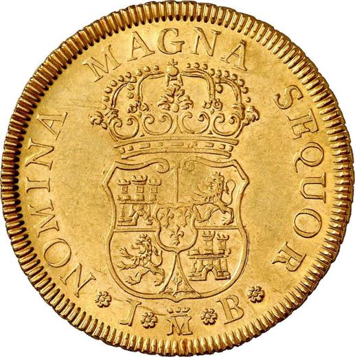Revers 4 Escudos 1749 M JB - Goldmünze Wert - Spanien, Ferdinand VI