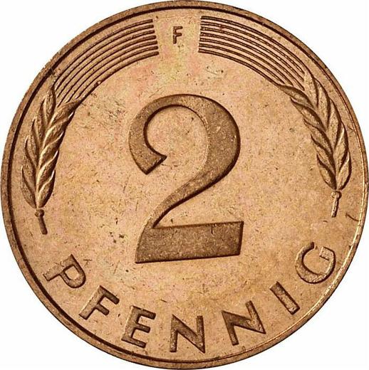 Аверс монеты - 2 пфеннига 1986 года F - цена  монеты - Германия, ФРГ