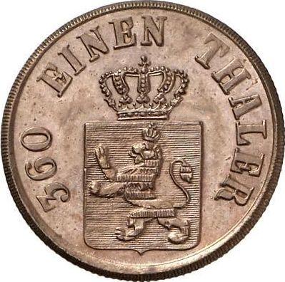 Anverso Heller 1847 - valor de la moneda  - Hesse-Cassel, Guillermo II