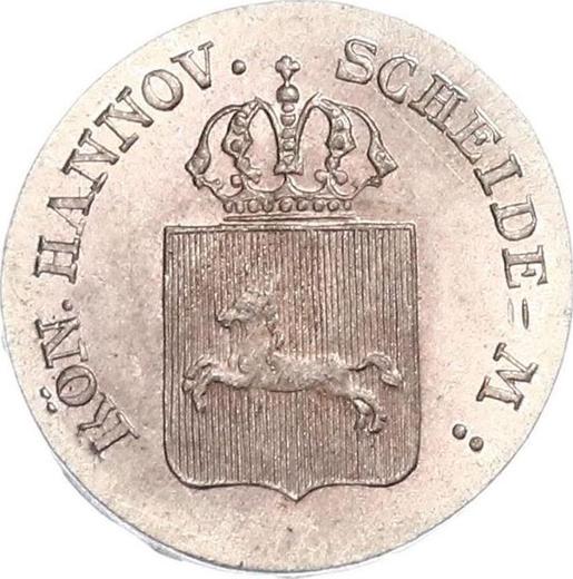 Avers 4 Pfennige 1837 B - Silbermünze Wert - Hannover, Wilhelm IV