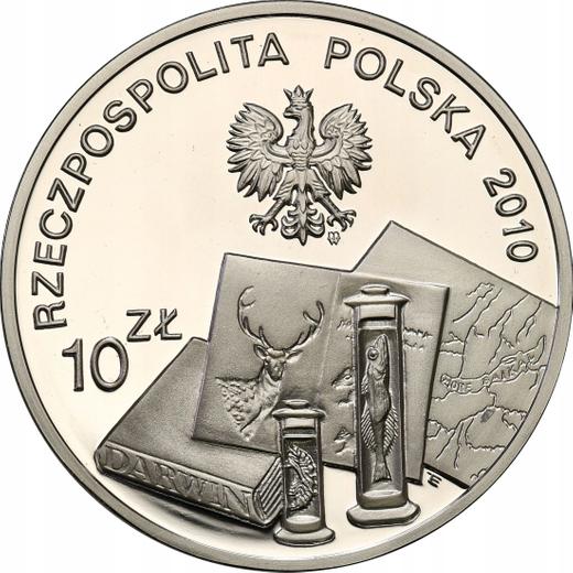 Аверс монеты - 10 злотых 2010 года MW ET "Бенедикт Дыбовский" - цена серебряной монеты - Польша, III Республика после деноминации