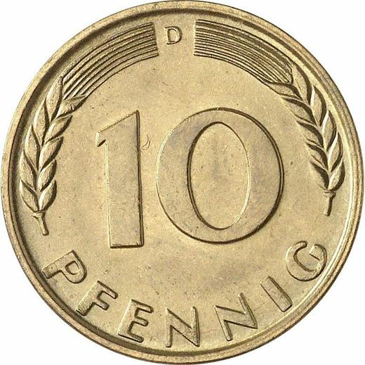 Awers monety - 10 fenigów 1967 D - cena  monety - Niemcy, RFN
