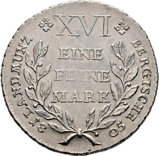 Reverso Tálero 1805 T.S. "Tipo 1805-1806" - valor de la moneda de plata - Berg, Maximiliano I