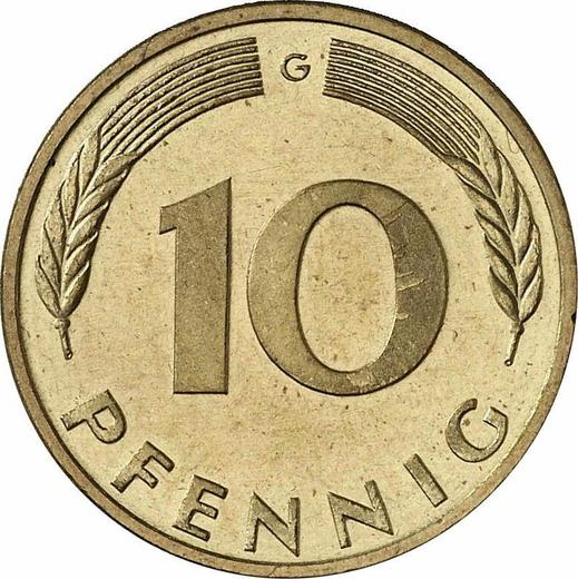 Obverse 10 Pfennig 1986 G -  Coin Value - Germany, FRG