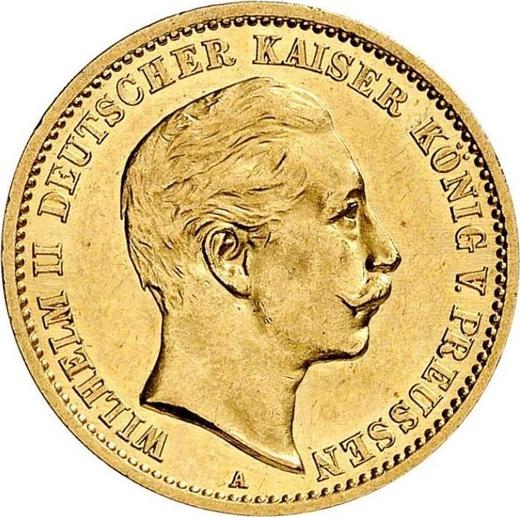Аверс монеты - 10 марок 1911 года A "Пруссия" - цена золотой монеты - Германия, Германская Империя