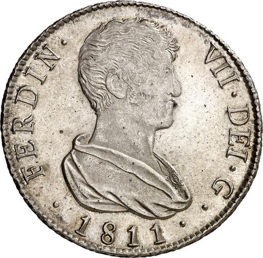 Аверс монеты - 4 реала 1811 года V SG - цена серебряной монеты - Испания, Фердинанд VII