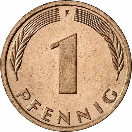 Anverso 1 Pfennig 1987 F - valor de la moneda  - Alemania, RFA