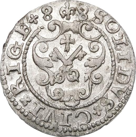 Rewers monety - Szeląg 1588 "Ryga" - cena srebrnej monety - Polska, Zygmunt III