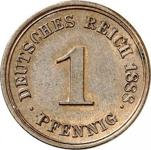 Аверс монеты - 1 пфенниг 1888 года G "Тип 1873-1889" - цена  монеты - Германия, Германская Империя