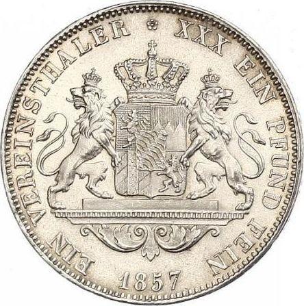 Reverso Tálero 1857 - valor de la moneda de plata - Baviera, Maximilian II