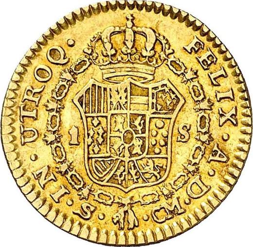 Reverse 1 Escudo 1787 S CM - Spain, Charles III