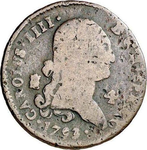 Anverso 4 maravedíes 1793 - valor de la moneda  - España, Carlos IV