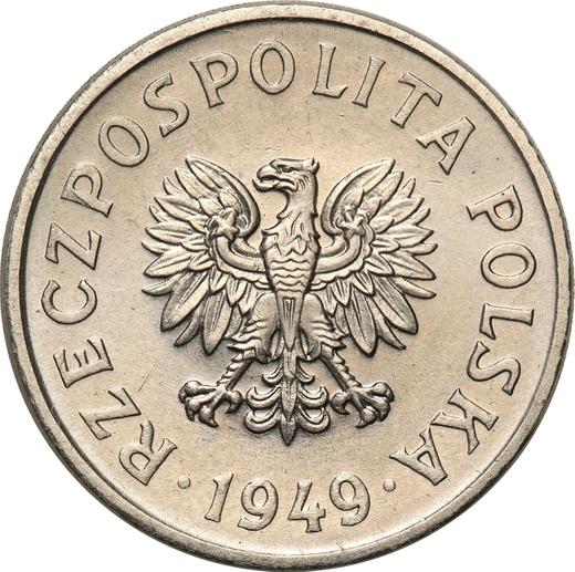 Аверс монеты - Пробные 50 грошей 1949 года Никель - цена  монеты - Польша, Народная Республика
