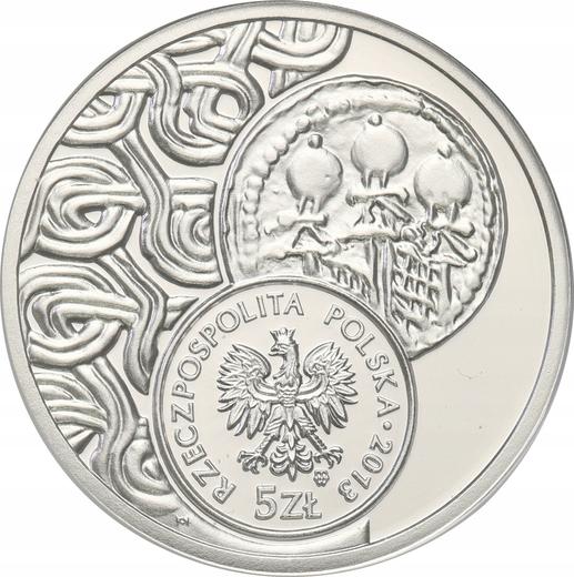 Аверс монеты - 5 злотых 2013 года MW "Денарий Болеслава II Смелого" - цена серебряной монеты - Польша, III Республика после деноминации