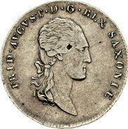 Аверс монеты - 1/3 талера 1815 года I.G.S. - цена серебряной монеты - Саксония-Альбертина, Фридрих Август I