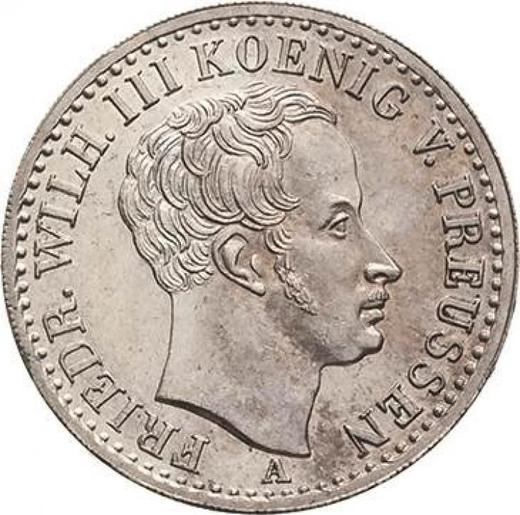 Anverso 1/6 tálero 1827 A - valor de la moneda de plata - Prusia, Federico Guillermo III