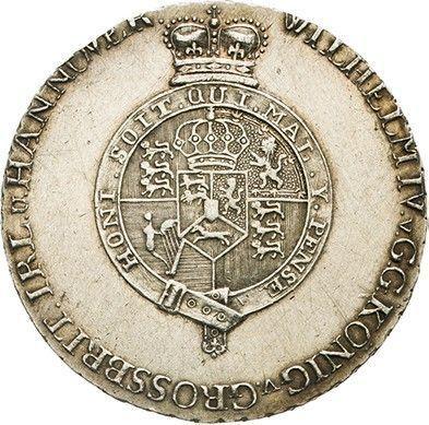 Аверс монеты - 2/3 талера 1832 года - цена серебряной монеты - Ганновер, Вильгельм IV