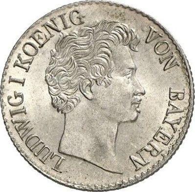 Anverso 6 Kreuzers 1834 - valor de la moneda de plata - Baviera, Luis I