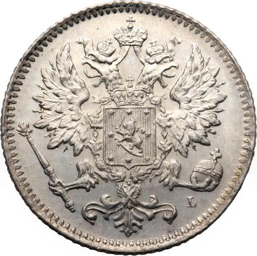 Аверс монеты - 25 пенни 1898 года L - цена серебряной монеты - Финляндия, Великое княжество