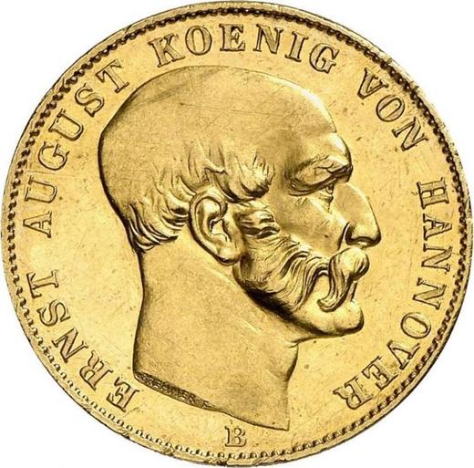 Awers monety - 10 talarów 1850 B - cena złotej monety - Hanower, Ernest August I