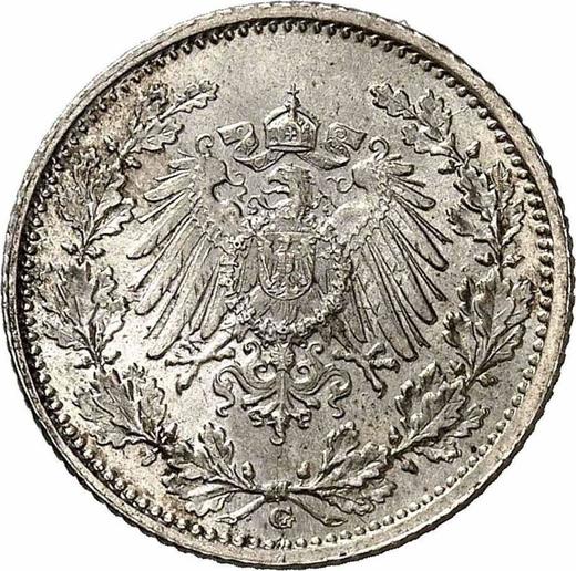 Reverso Medio marco 1917 G "Tipo 1905-1919" - valor de la moneda de plata - Alemania, Imperio alemán