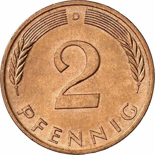 Awers monety - 2 fenigi 1985 D - cena  monety - Niemcy, RFN