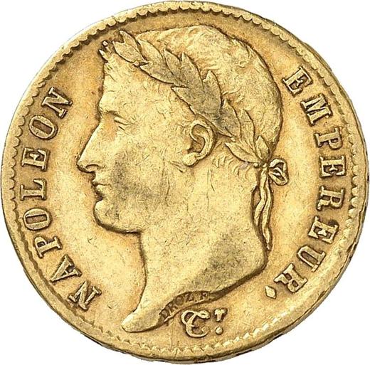 Аверс монеты - 20 франков 1813 года U "Тип 1809-1815" Тулуза - цена золотой монеты - Франция, Наполеон I