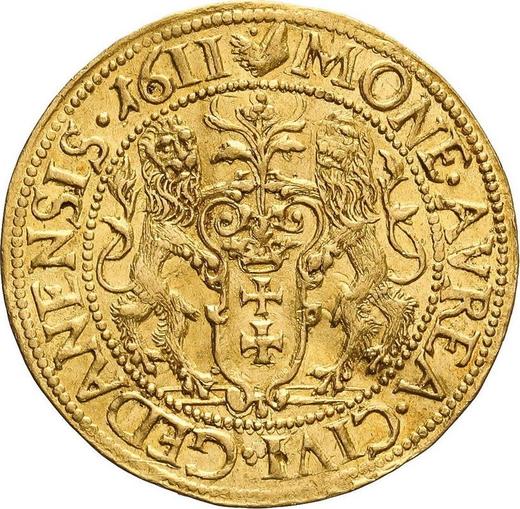 Реверс монеты - Дукат 1611 года "Гданьск" - цена золотой монеты - Польша, Сигизмунд III Ваза
