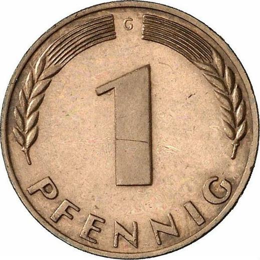 Аверс монеты - 1 пфенниг 1967 года G - цена  монеты - Германия, ФРГ