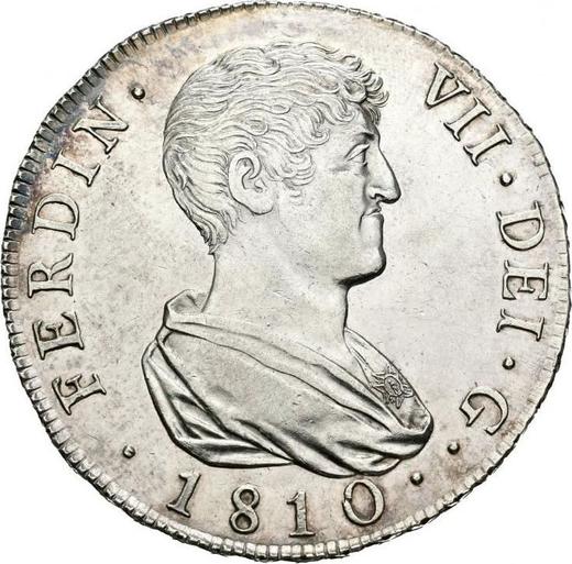 Аверс монеты - 8 реалов 1810 года C SF "Тип 1808-1811" - цена серебряной монеты - Испания, Фердинанд VII
