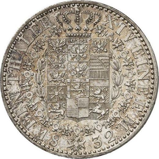 Rewers monety - Talar 1832 A - cena srebrnej monety - Prusy, Fryderyk Wilhelm III